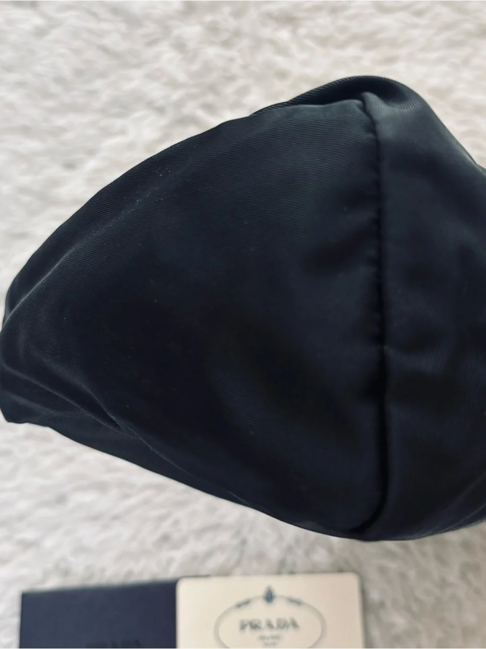 Prada Black Nylon Unisex Toiletries/Cosmetic/Novelty Pouch Bag with Auth card